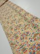 Photo1: 1W09z50  Japanese Kimono Silk  FABRIC Flowers  74.0x6.7 (1)