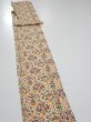 Photo3: 1W09z50  Japanese Kimono Silk  FABRIC Flowers  74.0x6.7 (3)