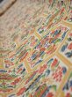 Photo4: 1W09z50  Japanese Kimono Silk  FABRIC Flowers  74.0x6.7 (4)