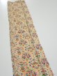 Photo3: 1W10z30  Japanese Kimono Silk  FABRIC Flowers  35.8x6.7 (3)