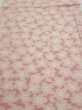 Photo1: 1W01z60  Japanese Kimono Silk TSUMUGI FABRIC Sakura Pink 40.6x15.2 (1)