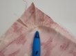 Photo7: 1W01z60  Japanese Kimono Silk TSUMUGI FABRIC Sakura Pink 40.6x15.2 (7)