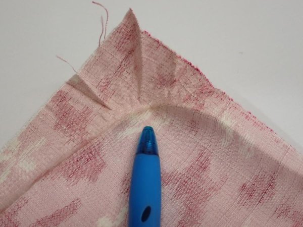 Photo7: 1W01z60  Japanese Kimono Silk TSUMUGI FABRIC Sakura Pink 40.6x15.2 (7)