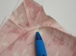 Photo6: 1W02z60  Japanese Kimono Silk TSUMUGI FABRIC Sakura Pink 40.6x15.2 (6)