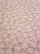 Photo1: 1W04z90  Japanese Kimono Silk TSUMUGI FABRIC Sakura Pink 61.0x15.2 (1)