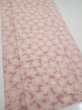 Photo2: 1W04z90  Japanese Kimono Silk TSUMUGI FABRIC Sakura Pink 61.0x15.2 (2)