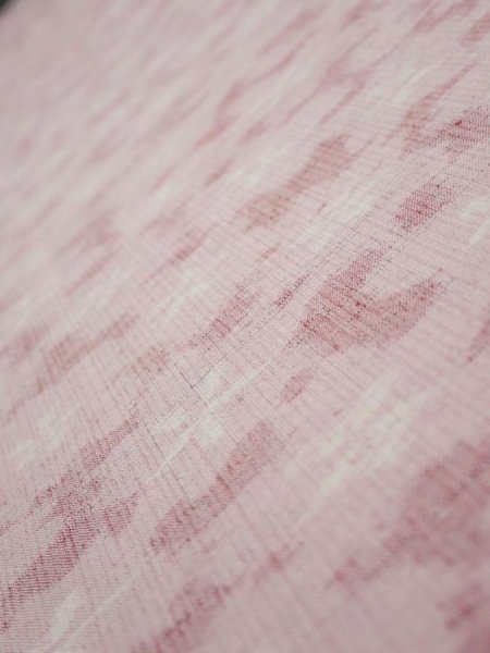 Photo4: 1W04z90  Japanese Kimono Silk TSUMUGI FABRIC Sakura Pink 61.0x15.2 (4)