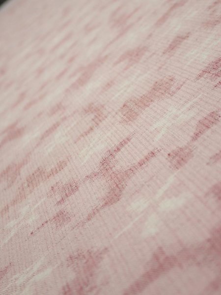 Photo4: 1W06z100  Japanese Kimono Silk TSUMUGI FABRIC Sakura Pink 67.7x15.2 (4)