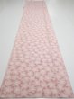 Photo5: 1W06z100  Japanese Kimono Silk TSUMUGI FABRIC Sakura Pink 67.7x15.2 (5)