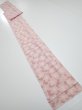 Photo2: 1W09z60  Japanese Kimono Silk TSUMUGI FABRIC Sakura Pink 81.9x7.1 (2)