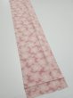 Photo3: 1W09z60  Japanese Kimono Silk TSUMUGI FABRIC Sakura Pink 81.9x7.1 (3)
