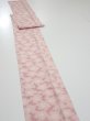 Photo4: 1W09z60  Japanese Kimono Silk TSUMUGI FABRIC Sakura Pink 81.9x7.1 (4)