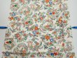 Photo6: 1W04z90  Japanese Kimono Silk  FABRIC Flowers Off-white 65.4x14.4 (6)