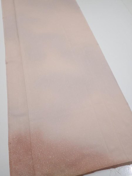 Photo2: 2C04z90  Japanese Kimono Silk  FABRIC  Ash pink 67.7x14.4 (2)