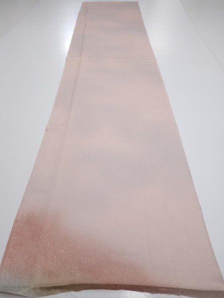 Photo4: 2C04z90  Japanese Kimono Silk  FABRIC  Ash pink 67.7x14.4 (4)