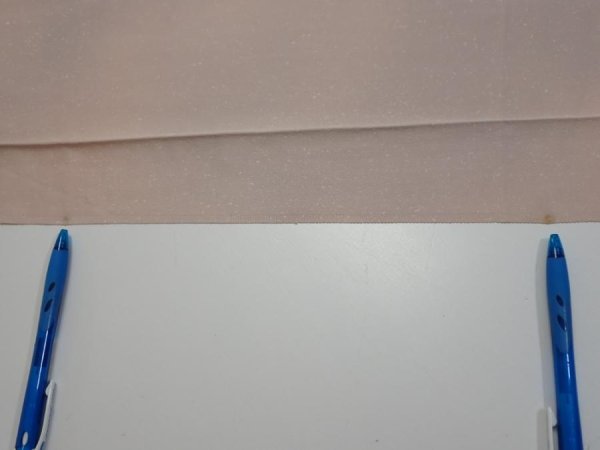 Photo7: 2C04z90  Japanese Kimono Silk  FABRIC  Ash pink 67.7x14.4 (7)