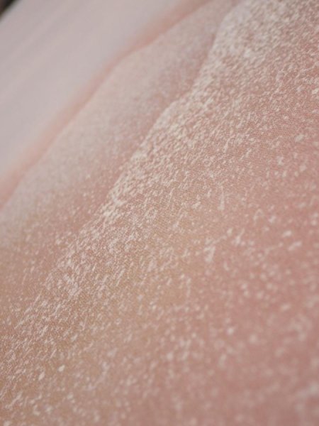 Photo5: 2C06z80  Japanese Kimono Silk  FABRIC Mountain Ash pink 67.3x14.4 (5)