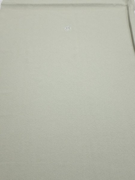 Photo1: 2C02z50  Japanese Kimono Silk  FABRIC  Sage green 40.9x14.8 (1)