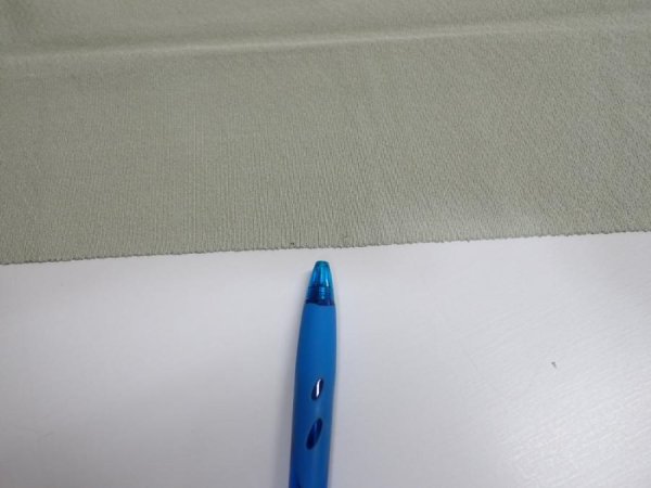 Photo6: 2C03z90  Japanese Kimono Silk  FABRIC Scenery Sage green 70.1x14.8 (6)