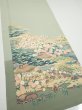 Photo2: 2C05z90  Japanese Kimono Silk  FABRIC Scenery Sage green 70.1x14.8 (2)