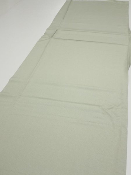 Photo3: 2C05z90  Japanese Kimono Silk  FABRIC Scenery Sage green 70.1x14.8 (3)