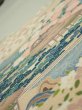 Photo4: 2C05z90  Japanese Kimono Silk  FABRIC Scenery Sage green 70.1x14.8 (4)
