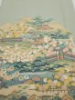 Photo1: 2C06z90  Japanese Kimono Silk  FABRIC Scenery Sage green 70.1x14.8 (1)