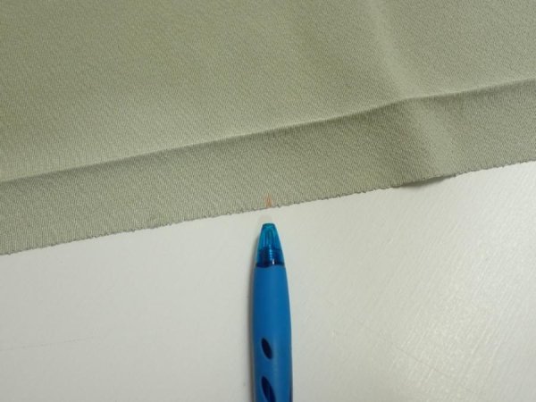 Photo6: 2C08z40  Japanese Kimono Silk  FABRIC Scenery Sage green 63.0x7.3 (6)