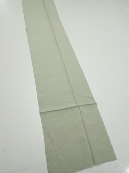 Photo2: 2C09z50  Japanese Kimono Silk  FABRIC  Sage green 89.0x7.1 (2)