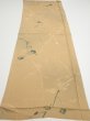 Photo5: 2C01z50  Japanese Kimono Silk  FABRIC Plum branch Light brown 39.4x14.8 (5)