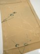 Photo2: 2C02z50  Japanese Kimono Silk  FABRIC Plum branch Light brown 40.2x14.8 (2)
