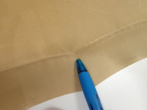 Photo6: 2C02z50  Japanese Kimono Silk  FABRIC Plum branch Light brown 40.2x14.8 (6)