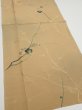 Photo2: 2C03z60  Japanese Kimono Silk  FABRIC Plum branch Light brown 46.5x14.8 (2)