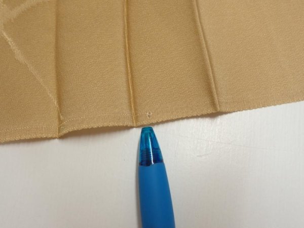 Photo7: 2C05z50  Japanese Kimono Silk  FABRIC Plum branch Light brown 53.5x10.4 (7)