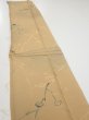 Photo3: 2C06z50  Japanese Kimono Silk  FABRIC Plum branch Light brown 52.8x10.6 (3)