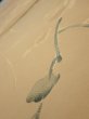 Photo4: 2C06z50  Japanese Kimono Silk  FABRIC Plum branch Light brown 52.8x10.6 (4)