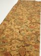Photo3: 2C03z70  Japanese Kimono Silk  FABRIC Flowers Brown 50.0x14.2 (3)