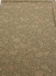 Photo1: 2C01z50  Japanese Kimono Silk  FABRIC Flowers Dark olive 39.0x14.4 (1)