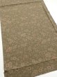 Photo2: 2C01z50  Japanese Kimono Silk  FABRIC Flowers Dark olive 39.0x14.4 (2)