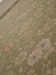 Photo4: 2C01z50  Japanese Kimono Silk  FABRIC Flowers Dark olive 39.0x14.4 (4)