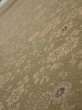 Photo4: 2C06z50  Japanese Kimono Silk  FABRIC Flowers Dark olive 52.0x10.4 (4)