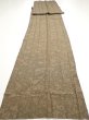 Photo1: 2C07z110  Japanese Kimono Silk  FABRIC Flowers Dark olive 81.9x14.4 (1)