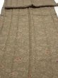 Photo2: 2C07z110  Japanese Kimono Silk  FABRIC Flowers Dark olive 81.9x14.4 (2)