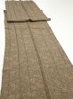 Photo4: 2C07z110  Japanese Kimono Silk  FABRIC Flowers Dark olive 81.9x14.4 (4)