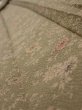 Photo5: 2C07z110  Japanese Kimono Silk  FABRIC Flowers Dark olive 81.9x14.4 (5)