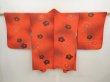 Photo1: 6721T03z590 Vintage Japanese Kimono Silk HAORI Flower Tomato red (1)