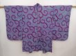 Photo1: 6721T04z360 Antique Japanese Kimono Silk HAORI Karakusa Purple (1)