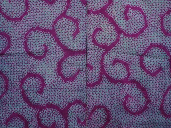 Photo3: 6721T04z360 Antique Japanese Kimono Silk HAORI Karakusa Purple (3)