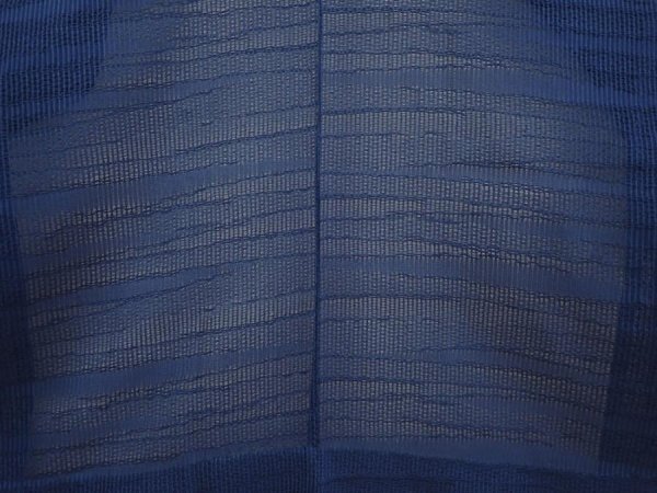 Photo3: 6721T05z370 Vintage Japanese Kimono Silk See through HAORI  Dark blue (3)