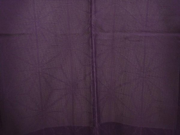 Photo3: 6721T06z340 Vintage Japanese Kimono Silk See through HAORI Hemp Dark purple (3)